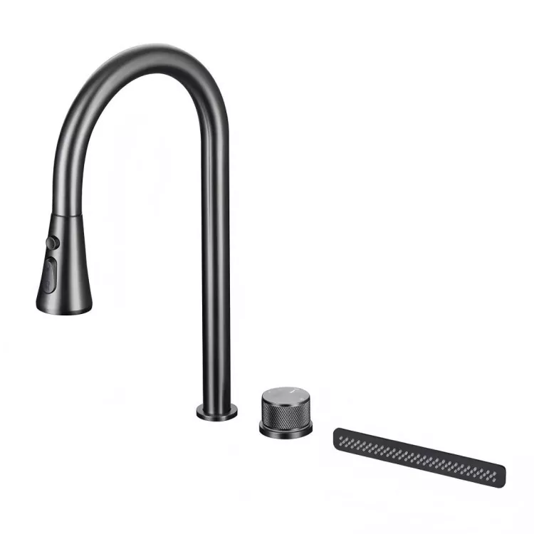 Concealed Pull-Out Kitchen Faucet with Spray Function