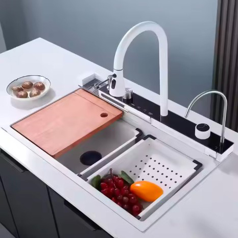 Көп функциялы сандық дисплей сарқырама раковинасы